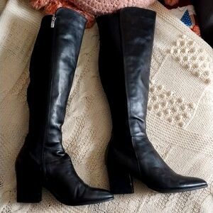 Marc Fisher, black knee-high boots.